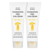NATURE REPUBLIC UV Cut Baobab Foundation Free Sun Cream SPF50+ PA++++ 40ml*2EA